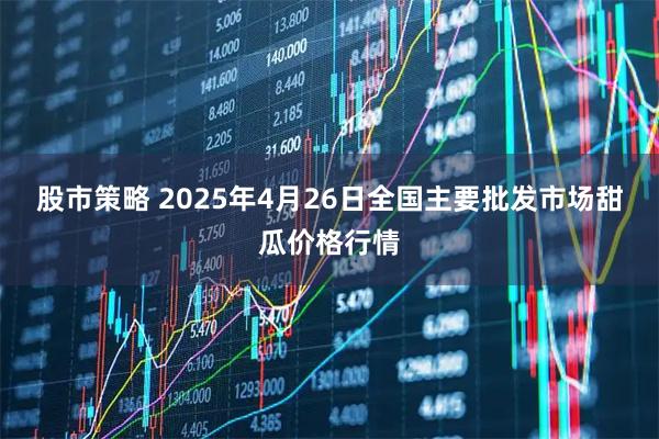 股市策略 2025年4月26日全国主要批发市场甜瓜价格行情